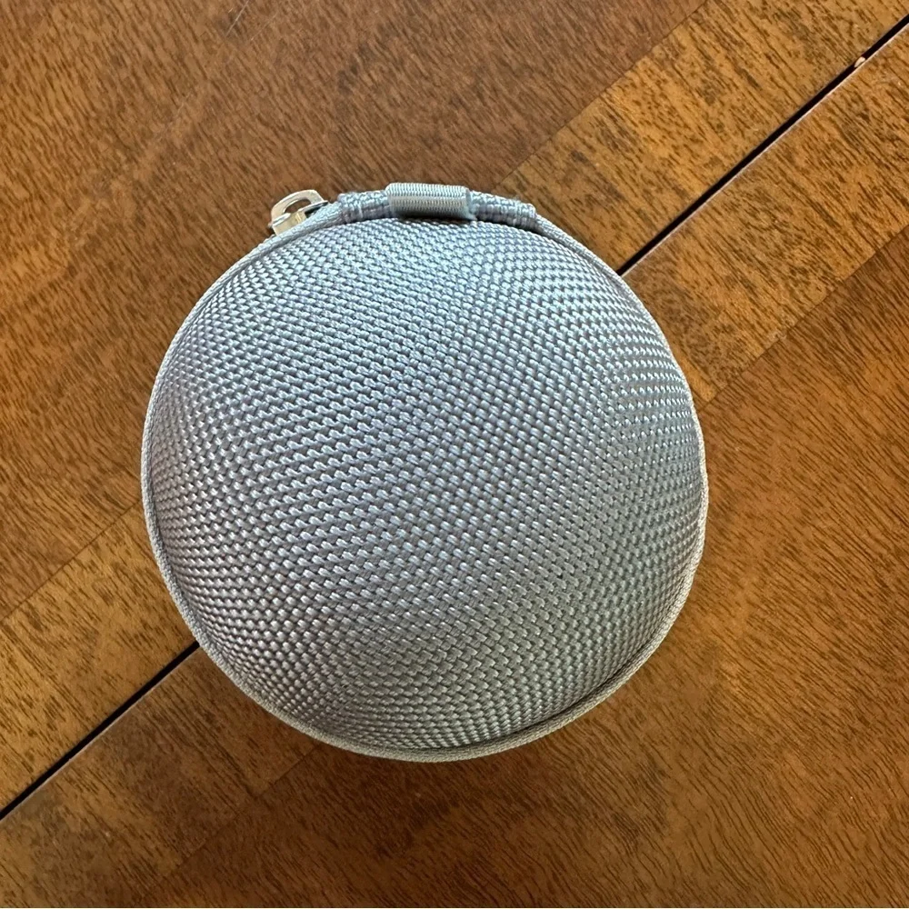 Round Gray Tech Storage Organizer Case with Zip Closure